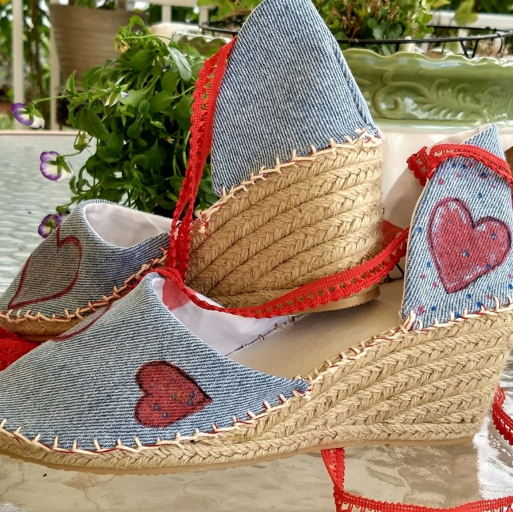 Heart Espadrilles ♥️💕 Hand crafted